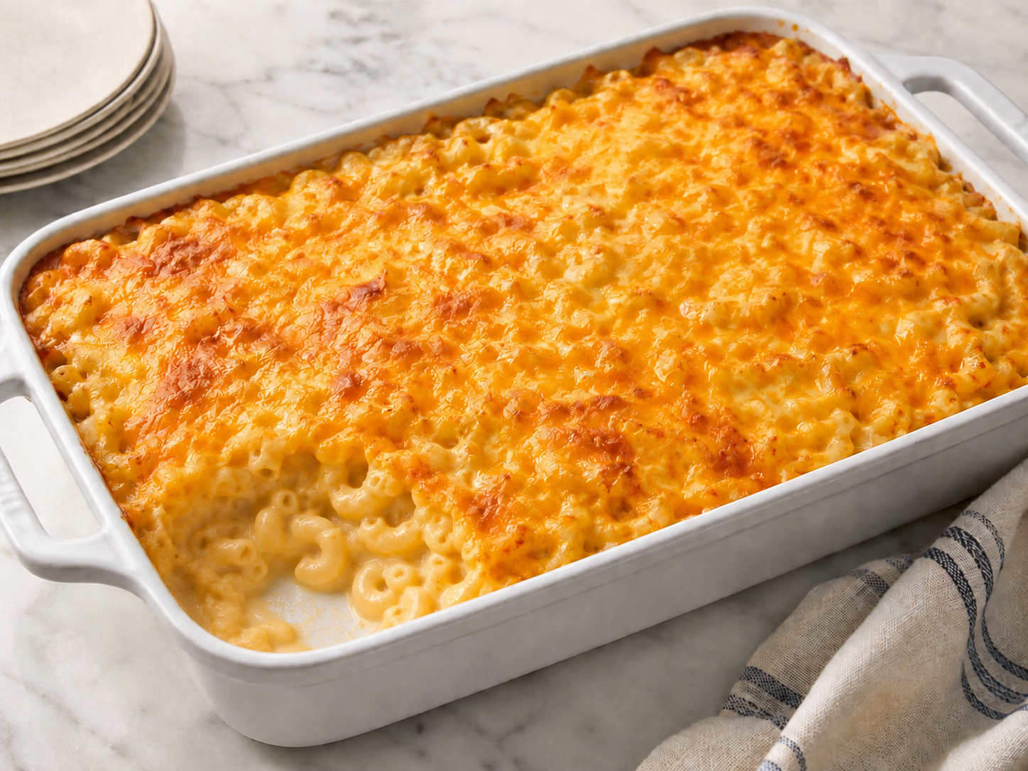 Creamy baked macaroni and cheese