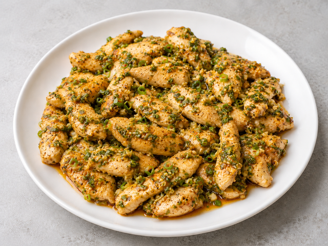 Stir-fried ginger scallion chicken